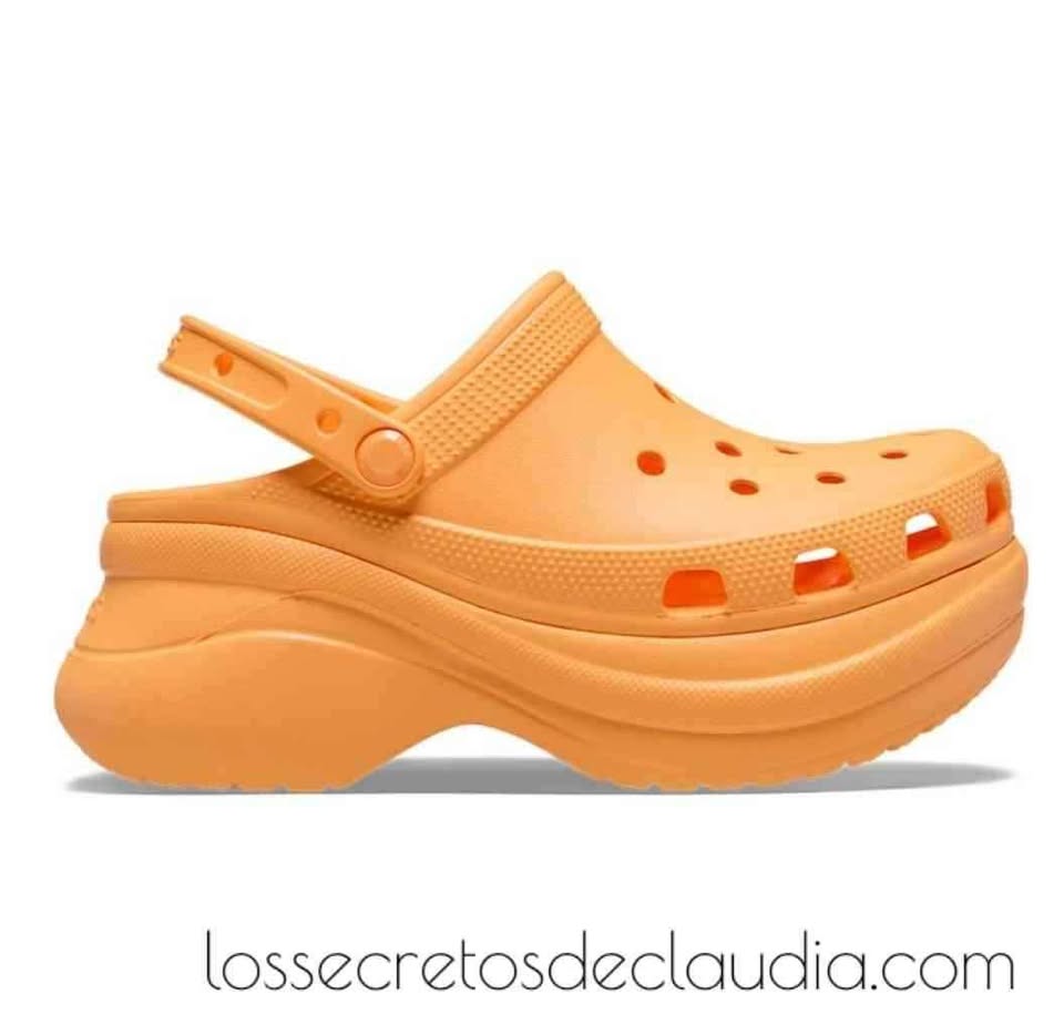 CROCS BAE NARANJA FLORES 1