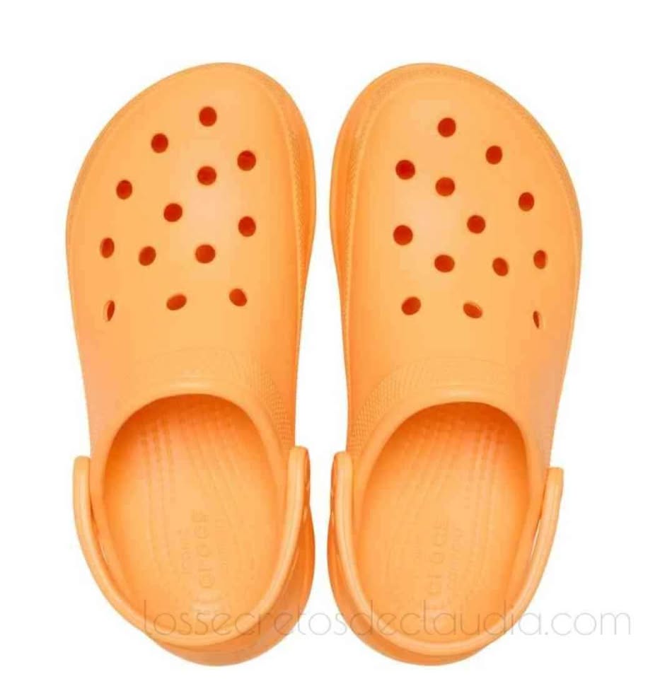 CROCS BAE NARANJA FLORES 4